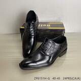 Louis Vuitton Black Leather Haussmann Derby