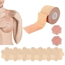Strapless Bra Invisible Adhesive Tape Covers Breasts