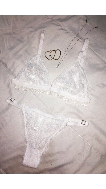 Conjunto de encaje blanco 🦋