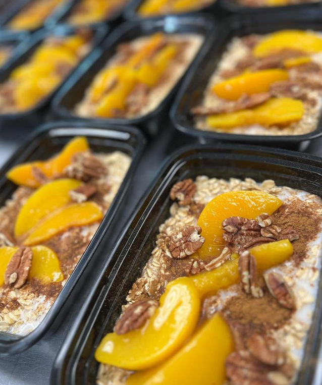 Sugar Free Peach N Pecan Cobbler Overnight Oats