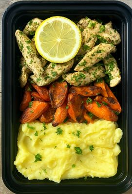 Lemon Herb Chicken + Garlic Roasted Veggies