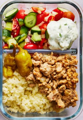 Greek Turkey Bowl w/Rice & Side Pita