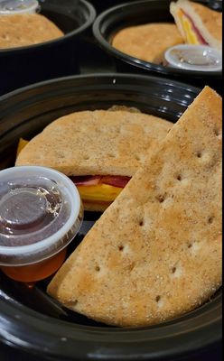 Flat Bread  Breakfast Sandwich