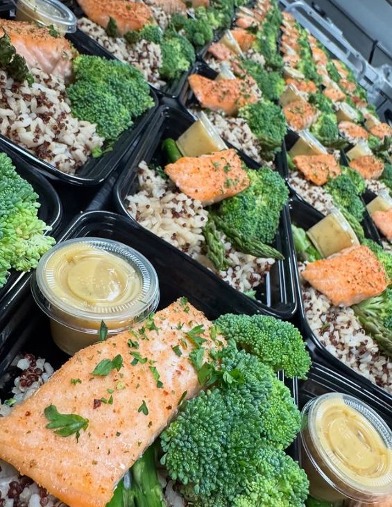 Garlic Parmesan Salmon w/Spinach & Quinoa