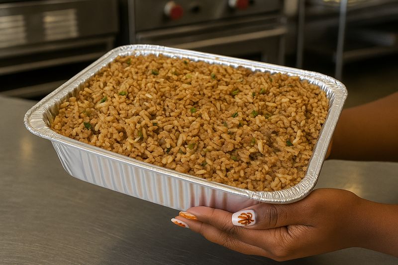 Chicken Boudin Rice (Half Pan)