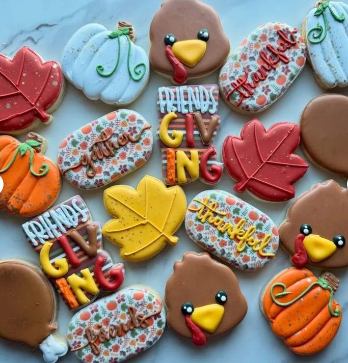 Thanksgiving themed sugar cookies (SOLD IN DOZENS ONLY)