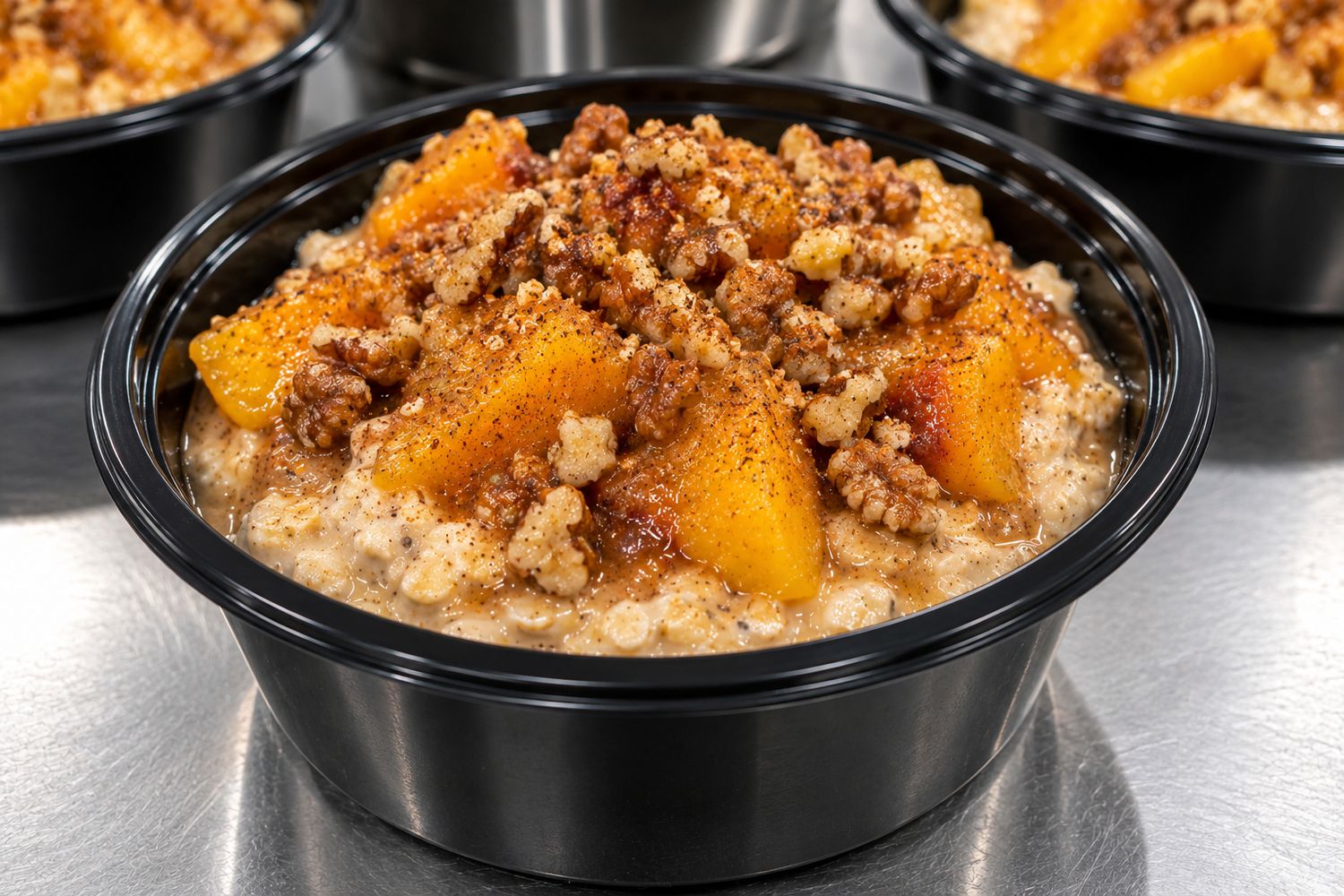 Haunted Peach Cobbler & Walnut Overnight Oats