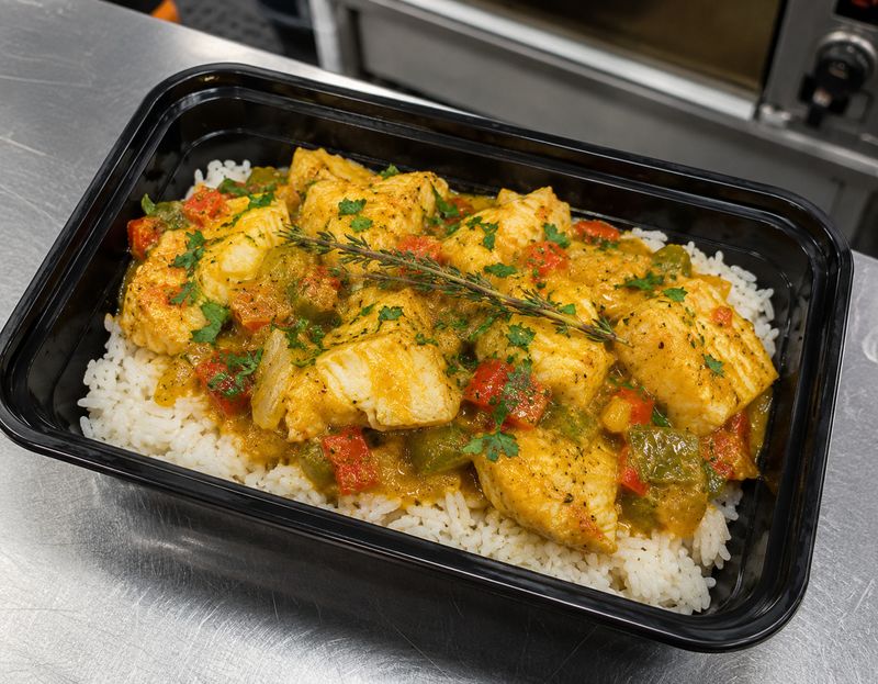 Jamaican Curry Cod w/Coconut Curry Jasmine Rice