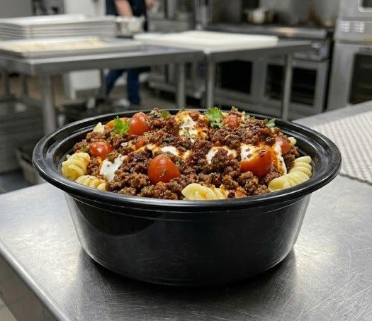 Turkish Garlic Ground Turkey Pasta
