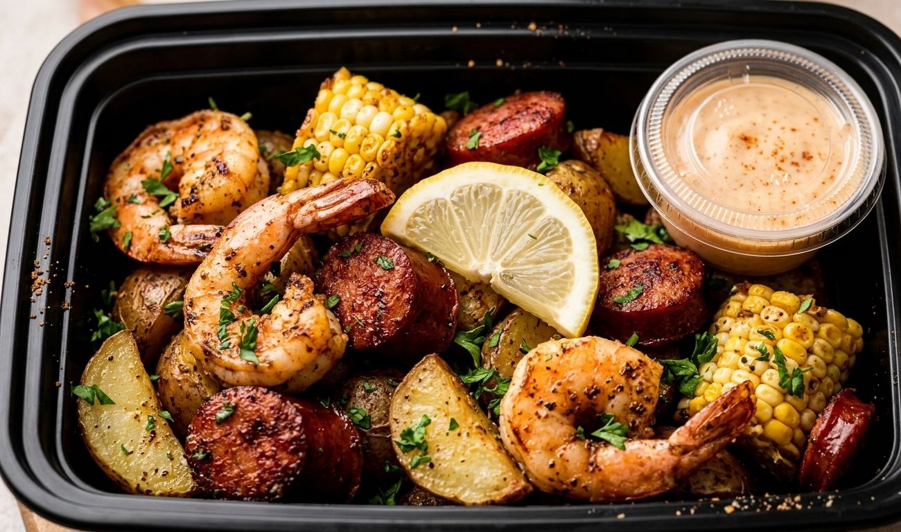 Seafood bowl w/Red Potato /Corn/Chicken Sausage