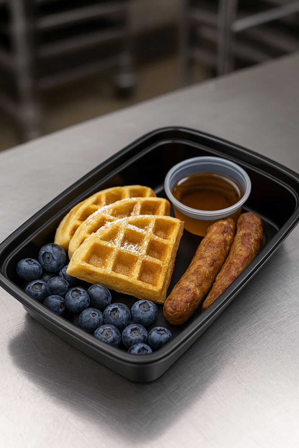 Protein WAFFLES w/Turkey Sausage & Berries