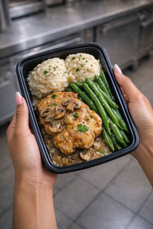 Skinny Marsala w/Red Mash & Veggies