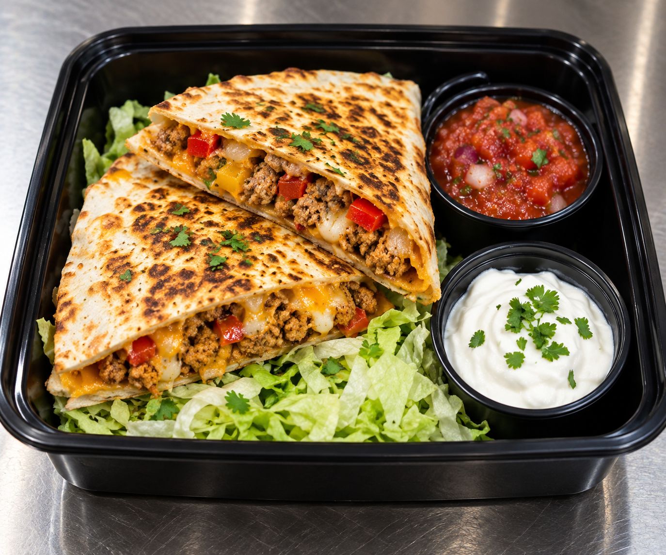 Low Carb Southwest Ground Turkey Quesadilla