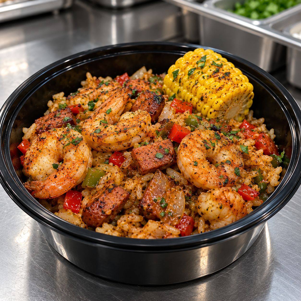 Kravee Loud Bowl - Cajun Dirty Fried Rice with Lump Crab Shrimp & Andouille