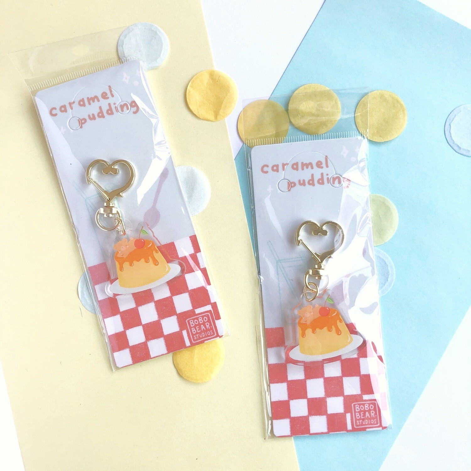 Pudding acrylic keychains