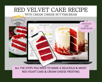 Moist RED VELVET Cake &amp; Cream Cheese Buttercream RECIPE