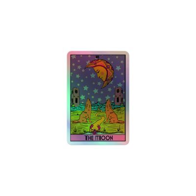 The Moon Tarot Card Holographic Sticker