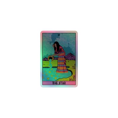 The Star Tarot Card Holographic Sticker
