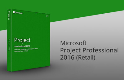 Microsoft® Project Pro 2016 format DVD Français.