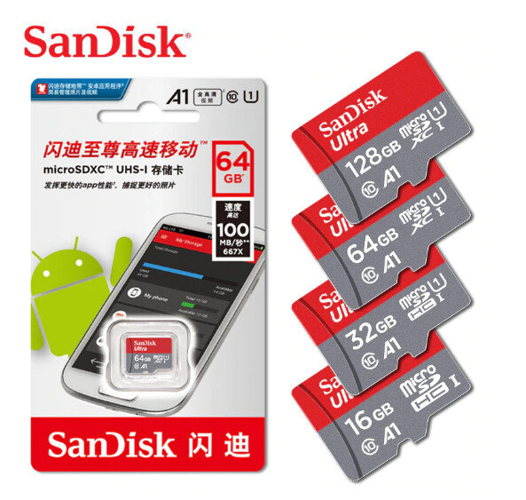 Carte Mémoire Micro SD SDXC SANDISK® 32, 64, 128 et 256 Gb