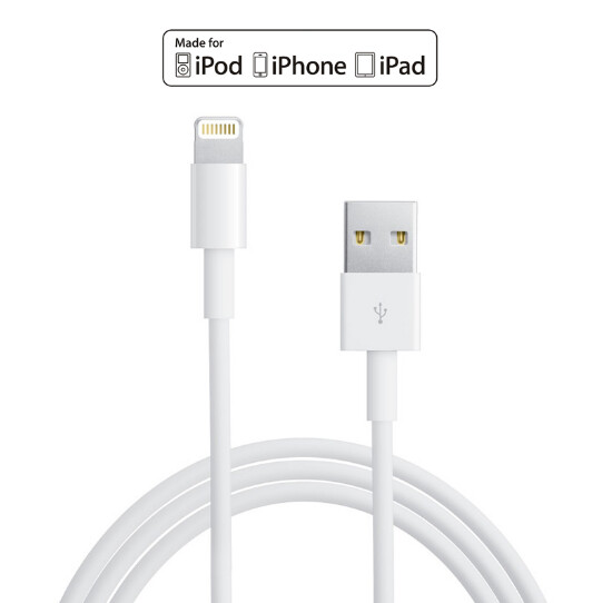 Cable chargeur iPhone 1M USB Lightning certifié MFI