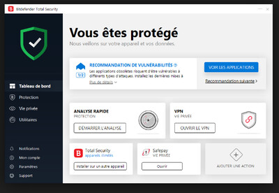 Antivirus BitDefender Total Security dernière édition