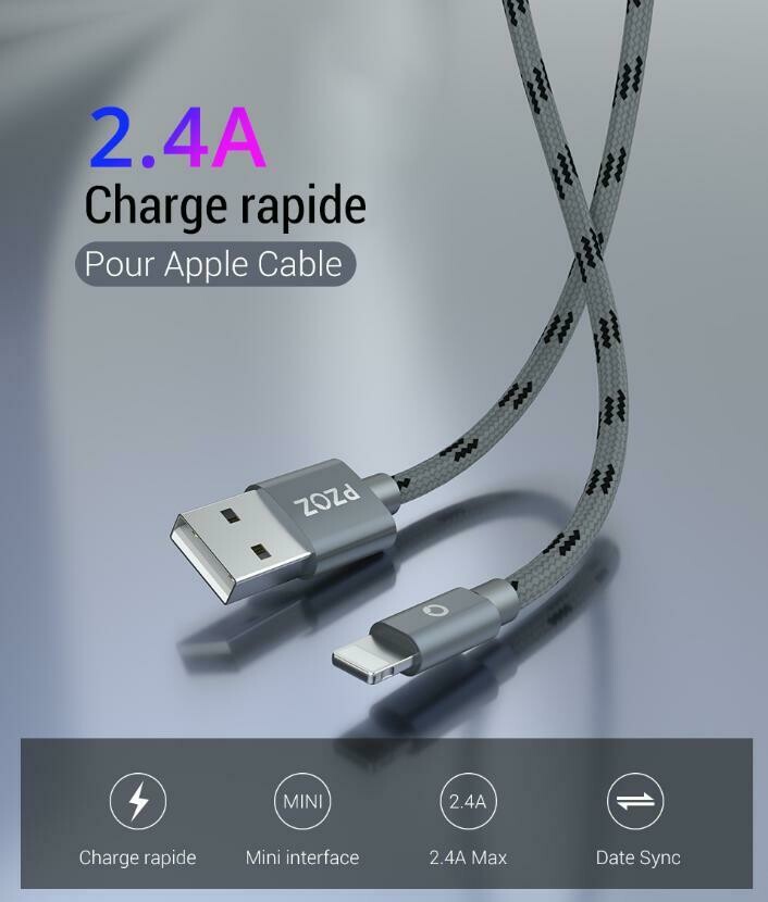 Câble iPhone lightning usb