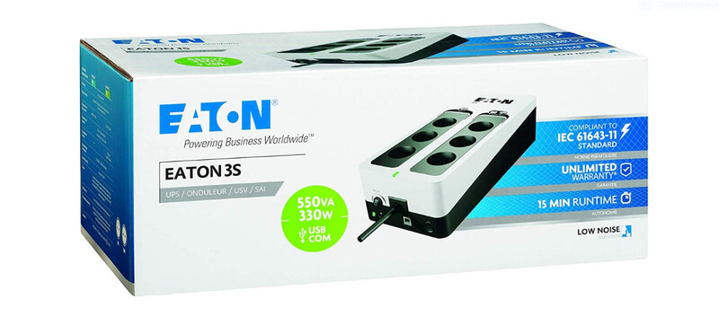Onduleur Eaton 3S 550 CA 220-240 V 330 Watt 550 VA monophasé USB