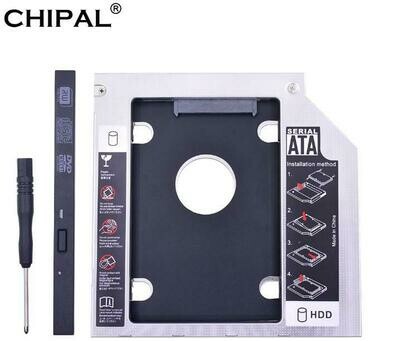 HDD SSD Second Caddy Chipal® disque dur 9.5mm Optical Bay SATA 3.0 Rapide🚀