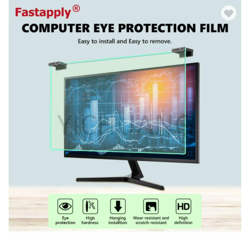 Filtre Écran Lumière Bleue Anti-Fatigue Pour PC Et Moniteur - Amovible Et Réutilisable