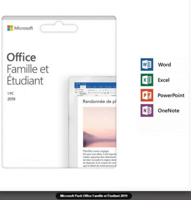 Microsoft Office Famille et Etudiant 2019 pour PC