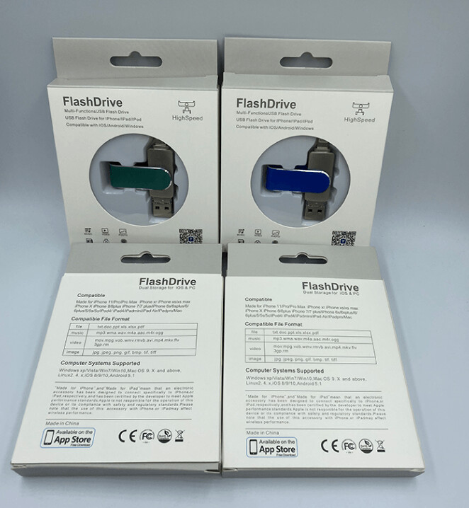Clé USB iPhone, iPad, iPod, Android, PC, Mac, Linux 64 Go 3 en 1 OTG 3.0 IOS