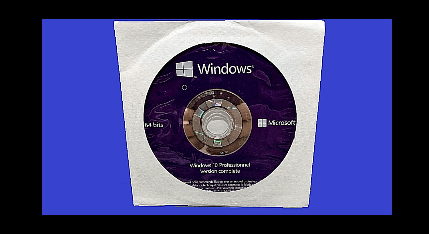 Microsoft® Windows 10 Pro 64 bit DVD DISC Français