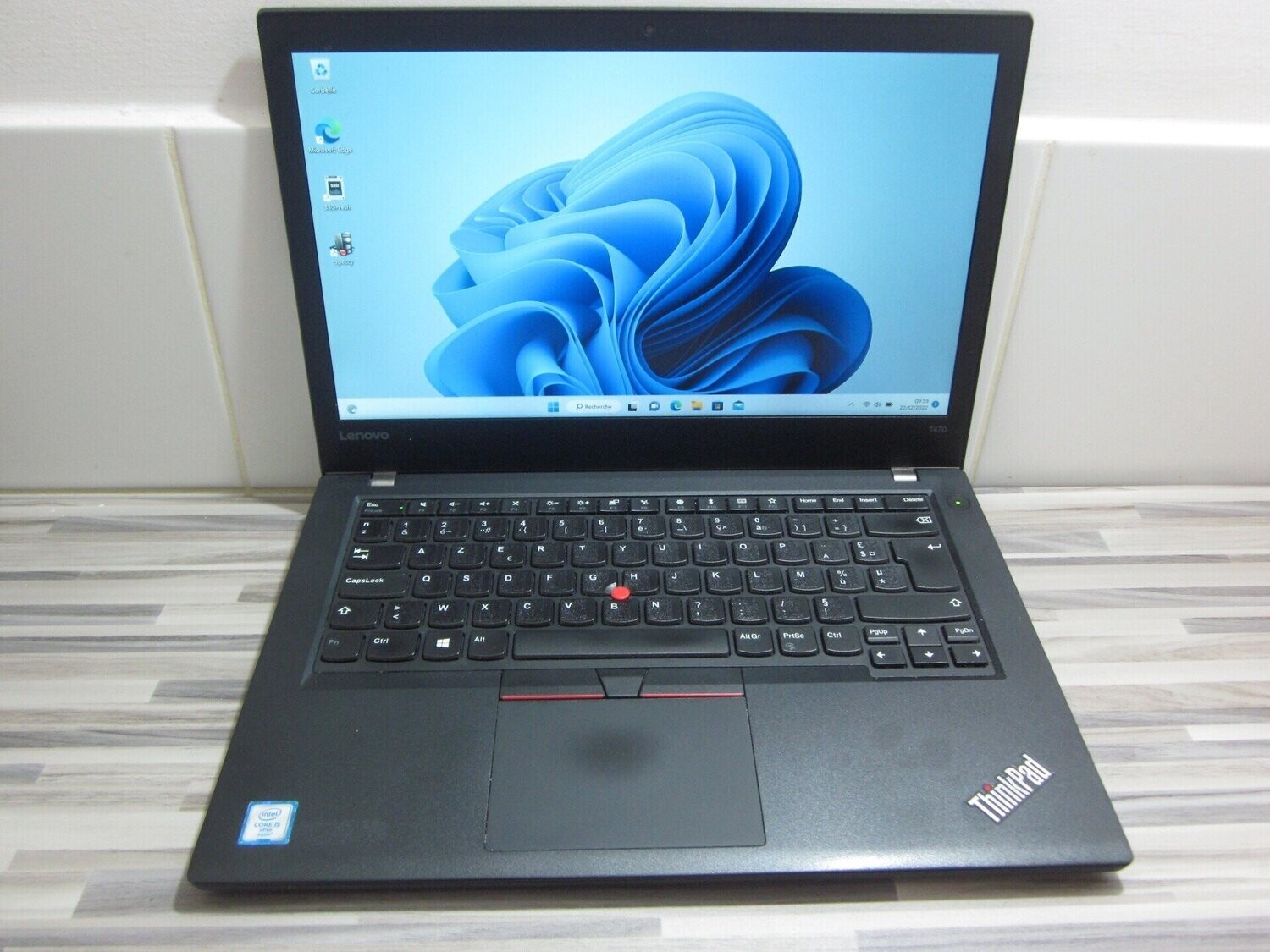 Lenovo ThinkPad T470 i5-6300U écran tactile Ram 8Go SSD 256 Windows 11 pro