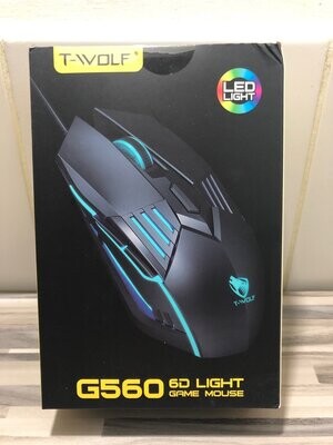 Souris Gamer filaire T-WOLF G560 6 boutons 3200DPI Gaming Eclairage LED