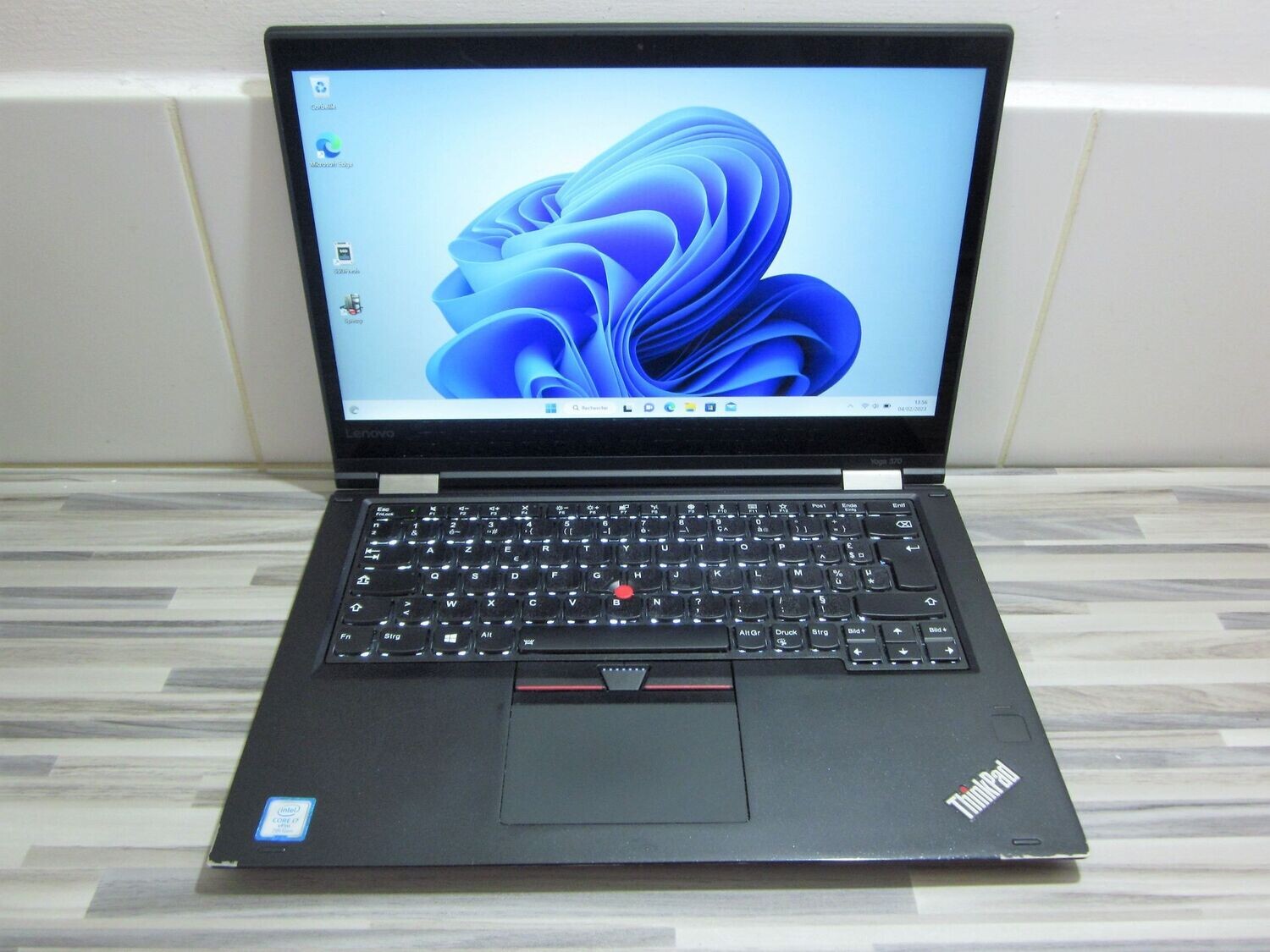 LENOVO THINKPAD YOGA 370 CORE i7-7600U Écran tactile Ram 8 Go/SSD 128 Go Win 11