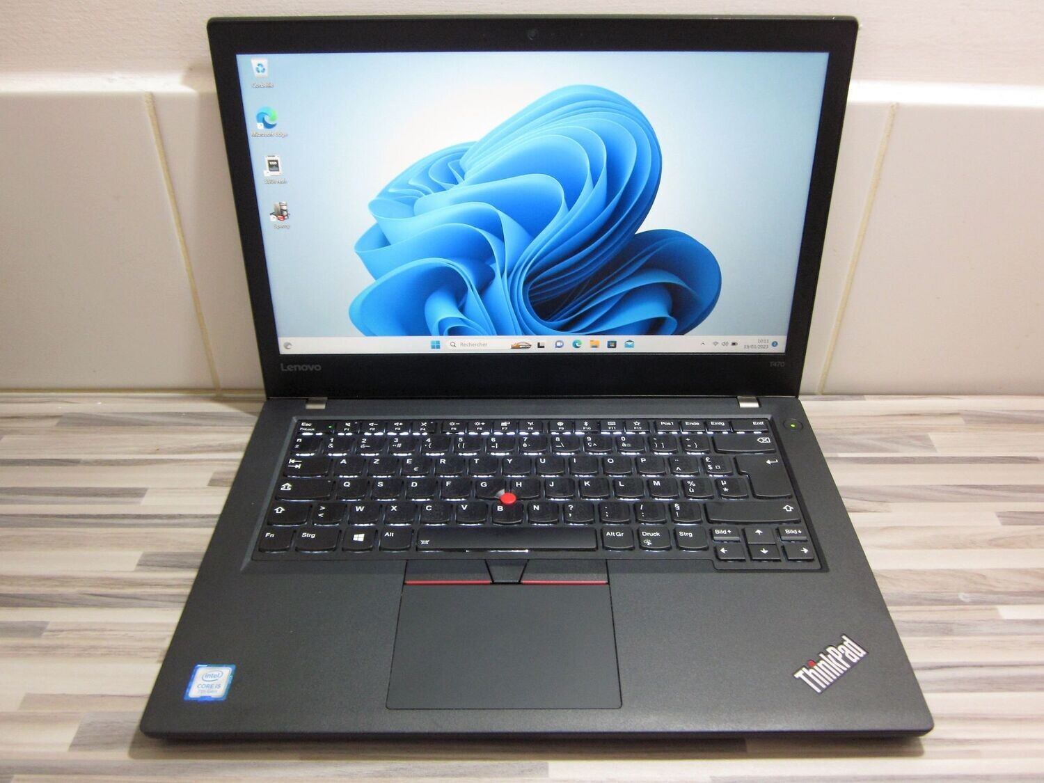 Lenovo ThinkPad T470 i5-7200U écran tactile 8 Go RAM, 256 Go SSD Windows 11 pro