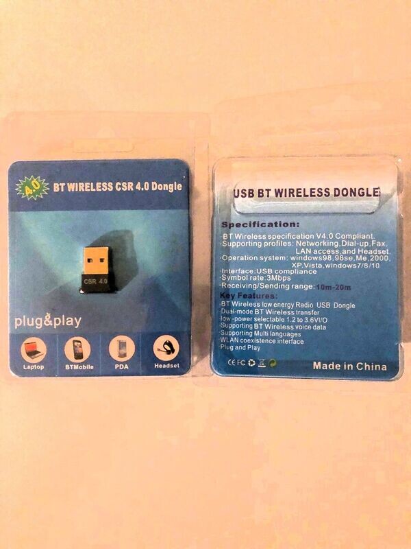 Clé USB Bluetooth Dongle CSR 4.0 Windows 11 10 8 XP Win 7 Vista livré rapide