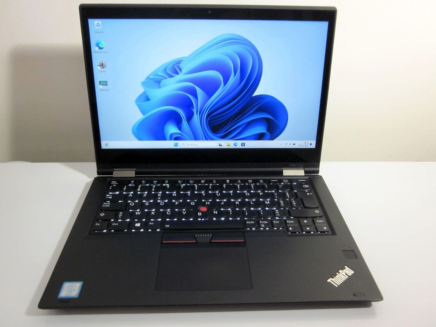 2 EN 1 LENOVO THINKPAD X380 YOGA CORE i5-8350U Ram 8Go SSD 256Go Win 11 pro