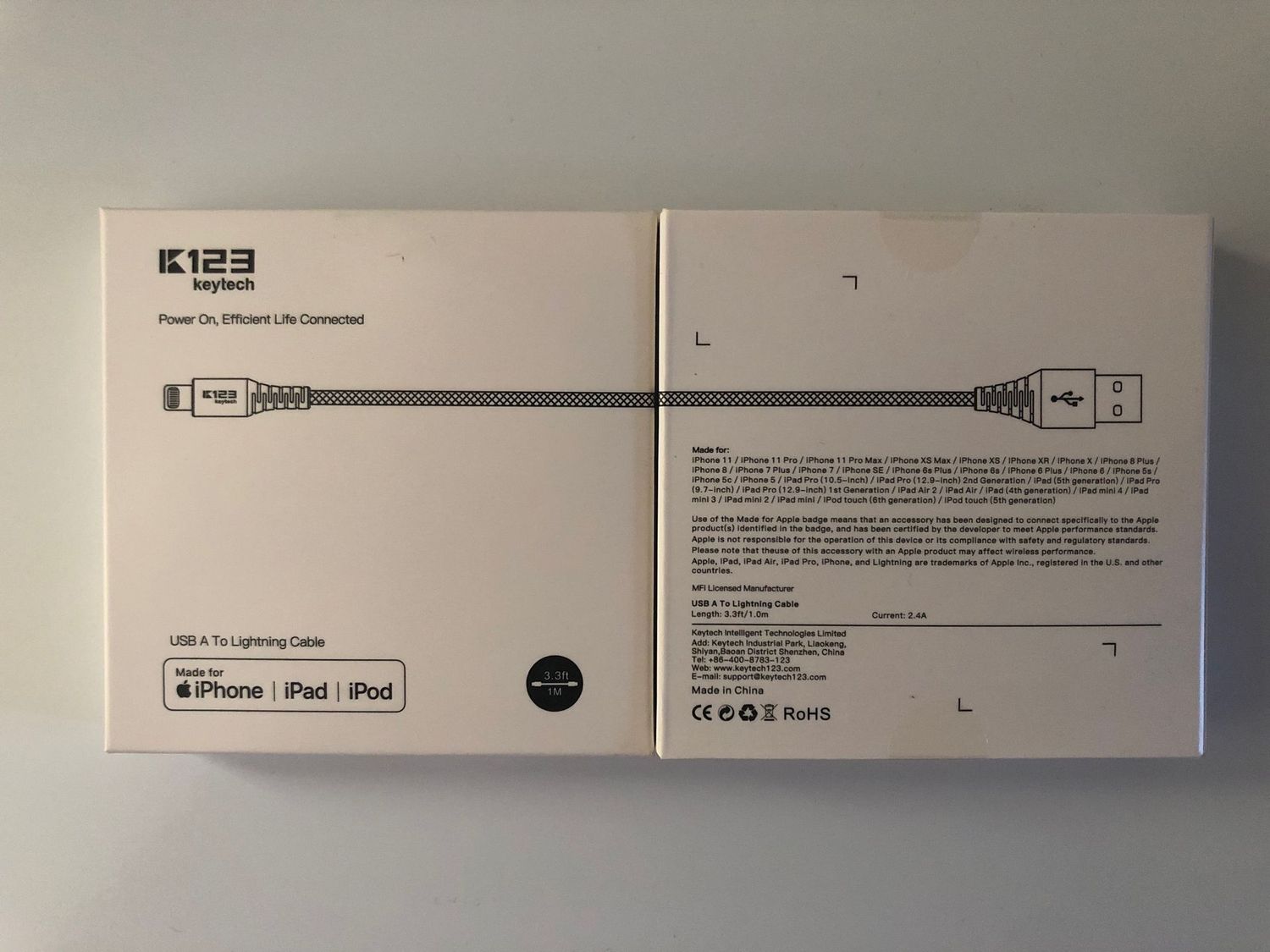 CABLE iPhone USB-A certifié Apple MFI original CHARGEUR ADAPTATEUR