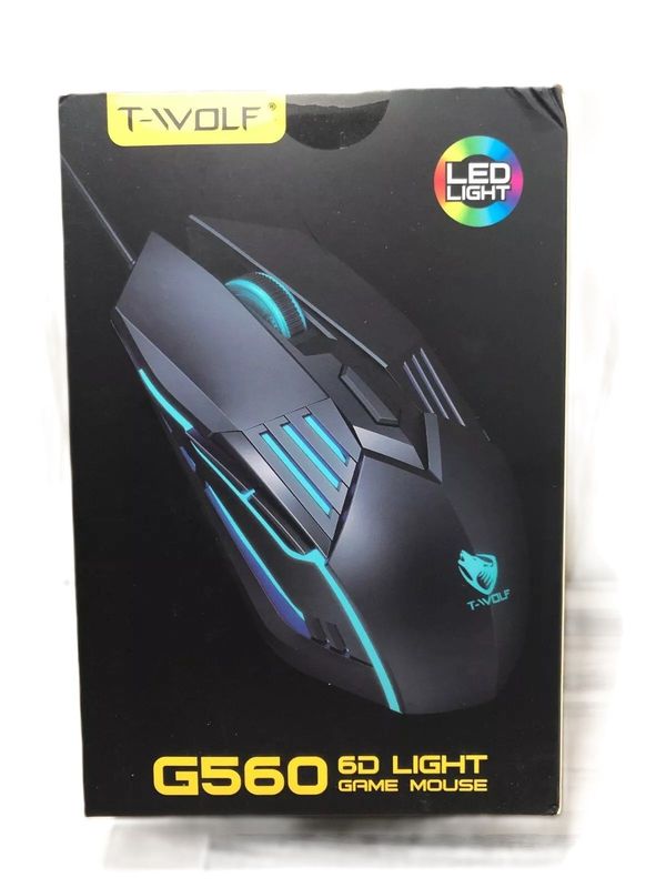 Souris Gamer filaire T-WOLF G560 6 boutons 3200DPI Gaming Eclairage LED