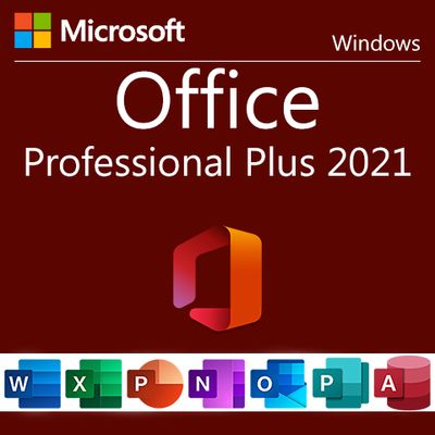 Microsoft Office 2021 Professional Plus Pour Windows 10 et 11 (1PC)