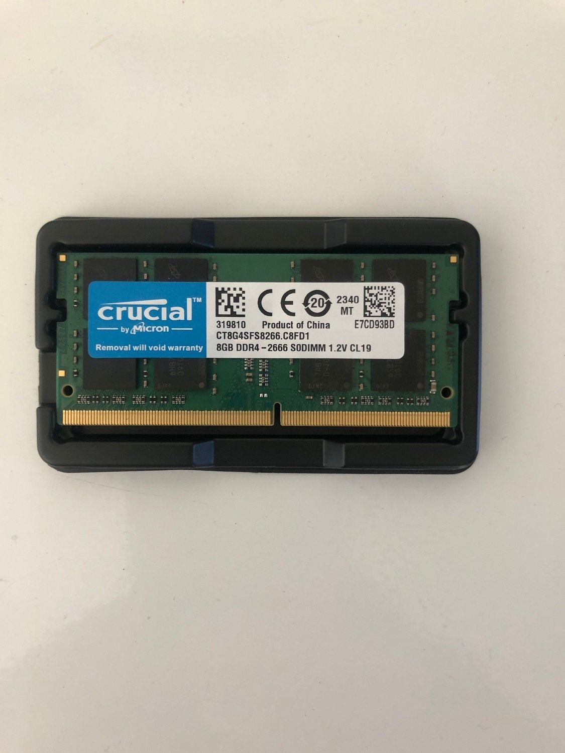 Ram Crucial DDR4 module 8 Go SO DIMM 260 broches 2666 MHz / PC4-21300