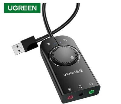 Adaptateur carte son USB audio externe Interface UGREEN® avec contrôleur Adaptateur carte son USB audio externe Interface UGREEN® avec contrôleur