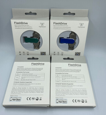 Clé USB iPhone, iPad, iPod, Android, PC, Mac, Linux 64 Go 3 en 1 OTG 3.0 IOS