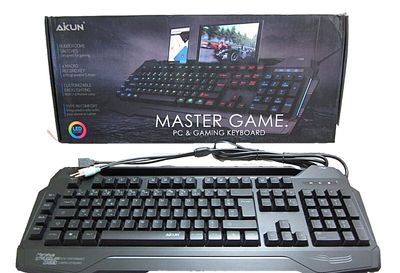 Clavier Gamer Azerty USB 7 Couleurs Rétro-Éclairé Q 4 Fonction Macro 1 Hub USB Clavier Gamer Azerty USB 7 Couleurs Rétro-Éclairé Q 4 Fonction Macro 1 Hub USB