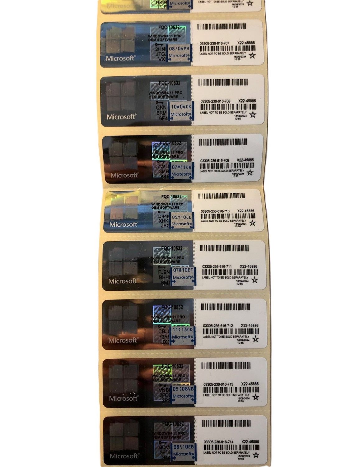 licence clé sticker Windows 11 pro FQC-10532