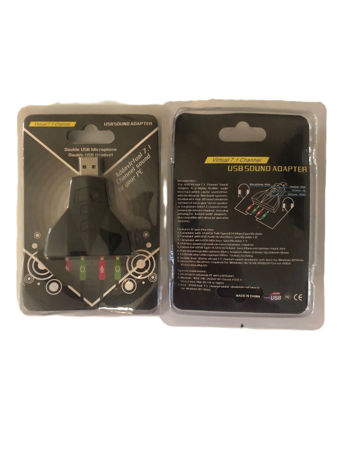 Carte son virtuel 7.1 canaux adaptateur externe USB