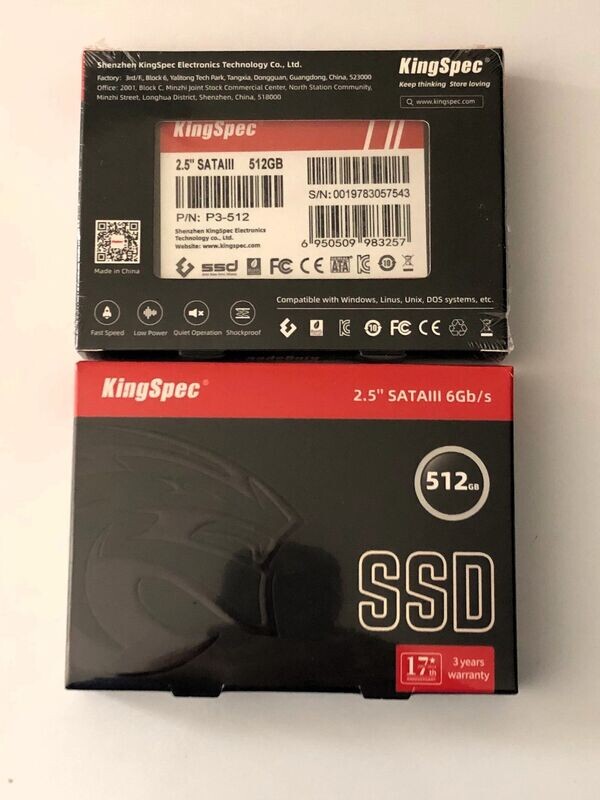 Disque Dur KingSpec SSD 500 512 Go KingSpec interne 2.5 SATA3 dernière édition Disque Dur KingSpec SSD 500 512 Go KingSpec interne 2.5 SATA3 dernière édition
