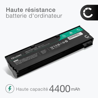 Batterie pour Lenovo ThinkPad X240, X250, X260, X270, L450, L460, T440, T440s, T450, T450s, T460 10.8V 4400mAh de CELLONIC Batterie pour Lenovo ThinkPad X240, X250, X260, X270, L450, L460, T440, T440s, T450, T450s, T460 10.8V 4400mAh de CELLONIC